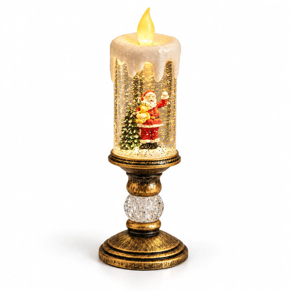 Weihnachts-LED-Dekokerze mit Weihnachtsmann