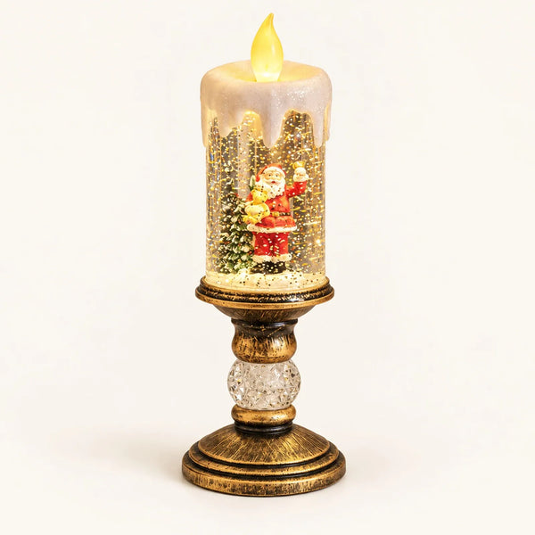 Weihnachts-LED-Dekokerze mit Weihnachtsmann