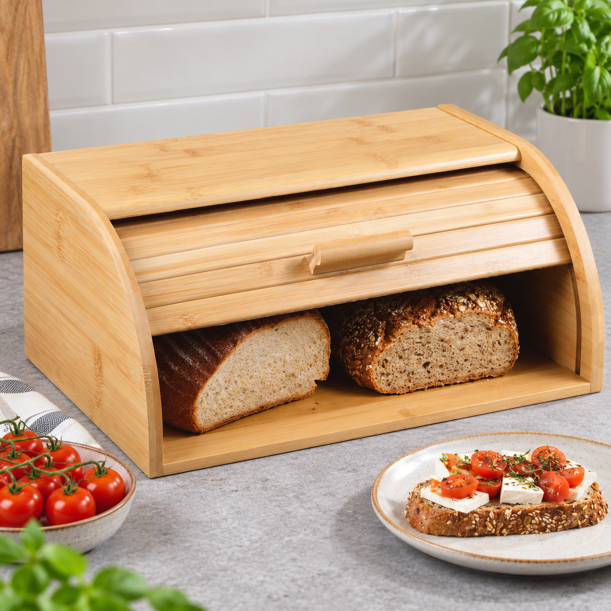 Ansicht 6: Brotkasten mit Rollklappe.