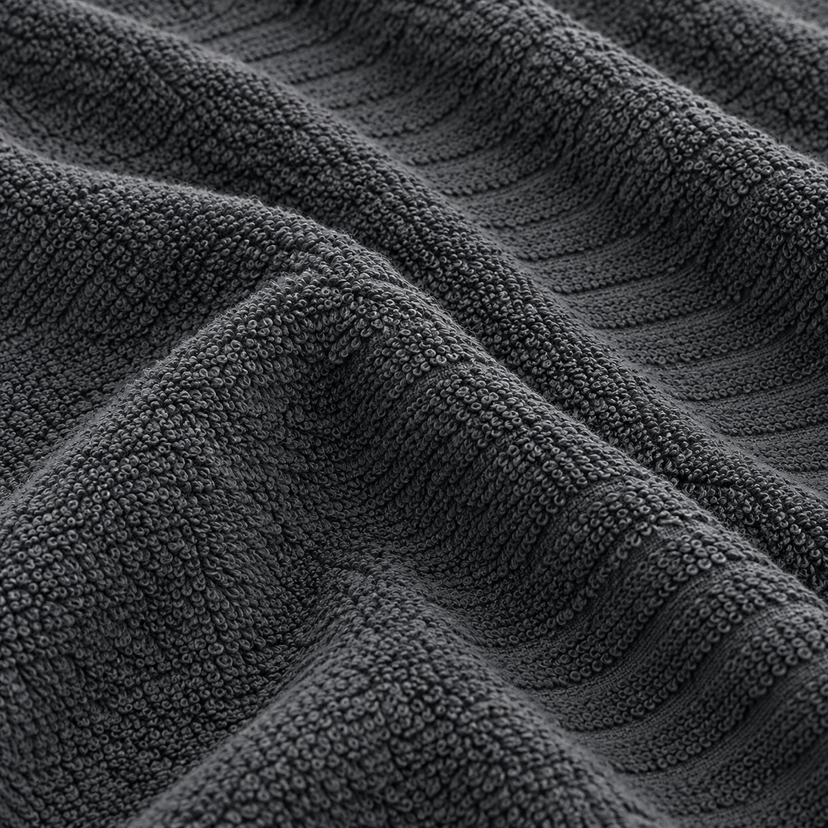 Detail eines enthaltenen Artikels aus: Baumwoll-Handtücher im 6er-Set, je 50 × 100 cm. Die Hauptansicht zeigt das vollständige Set.