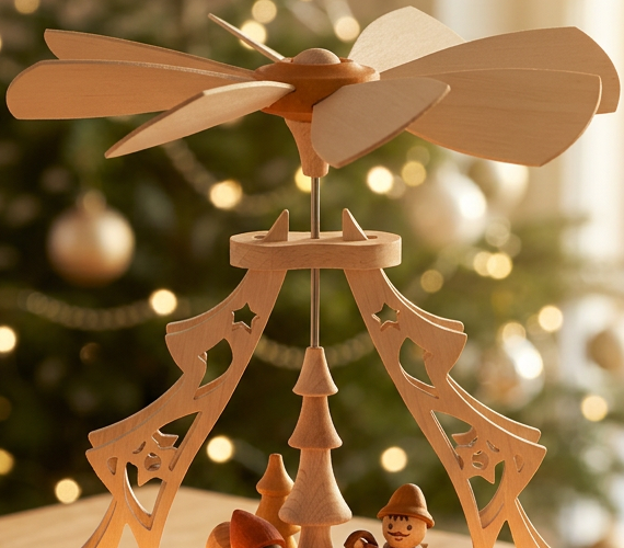 Ansicht 5: Weihnachtspyramide mit Figuren.