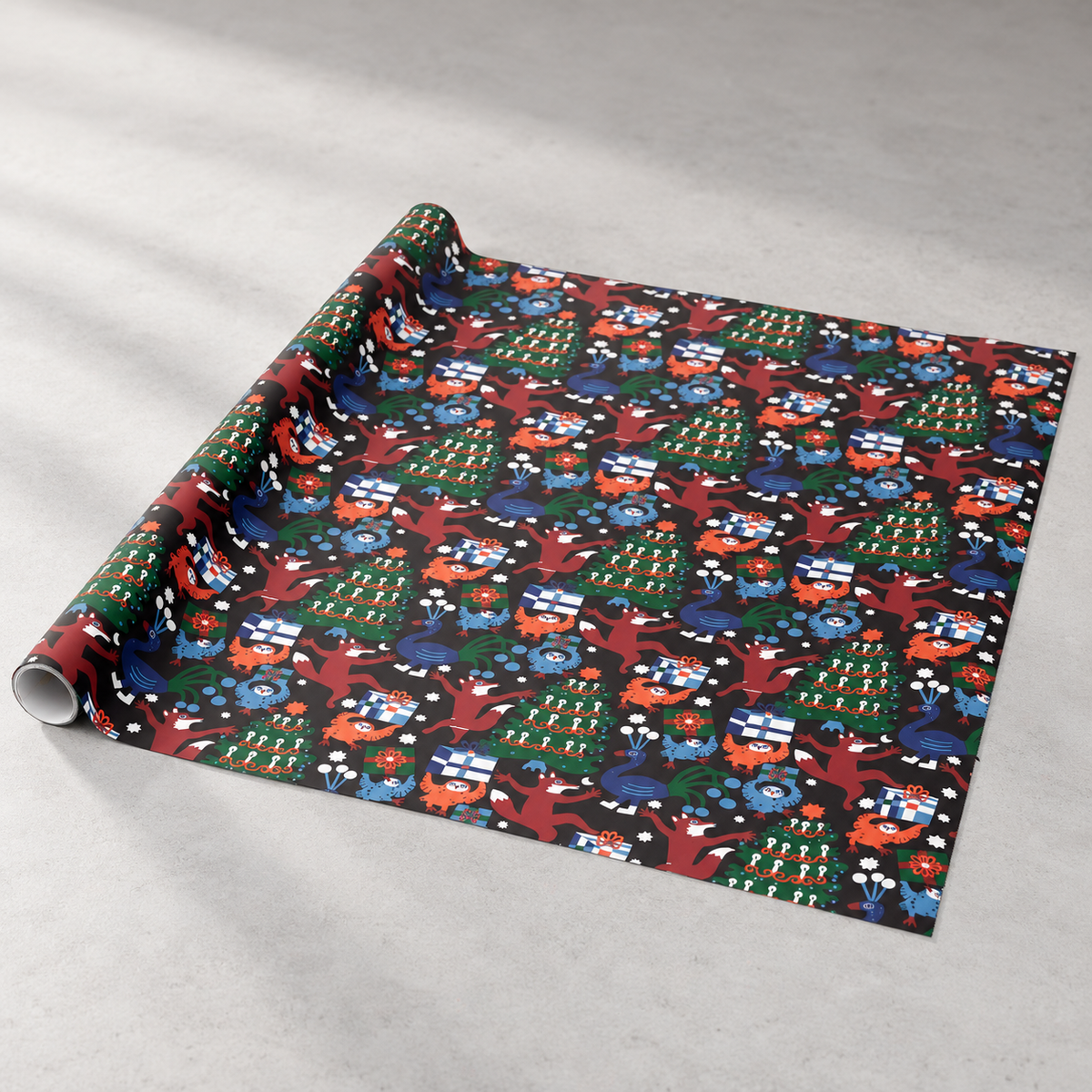 Detail eines enthaltenen Artikels aus: Weihnachts-Geschenkpapier, 6 Rollen à 3 m. Die Hauptansicht zeigt das vollständige Set.