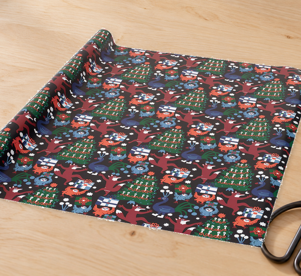 Detail eines enthaltenen Artikels aus: Weihnachts-Geschenkpapier, 6 Rollen à 3 m. Die Hauptansicht zeigt das vollständige Set.