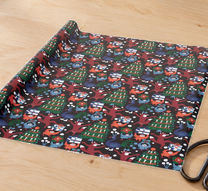 Detail eines enthaltenen Artikels aus: Weihnachts-Geschenkpapier, 6 Rollen à 3 m. Die Hauptansicht zeigt das vollständige Set.