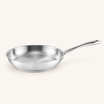 Bratpfanne mit Metallgriff, Silber, Hauptansicht