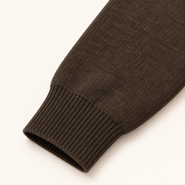 Strickcardigan mit V-Ausschnitt und vier Knöpfen, Braun, Detail- oder Anwendungsansicht 6