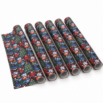 Weihnachts-Geschenkpapier, 6 Rollen à 3 m, vollständiger Lieferumfang